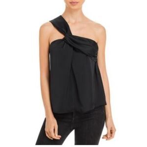 COPY - Ramy Brook Women's Jocelyn Twisted One Shoulder Top XS NWT 325 Black